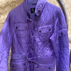 Barbour international Quilted down belted jacket